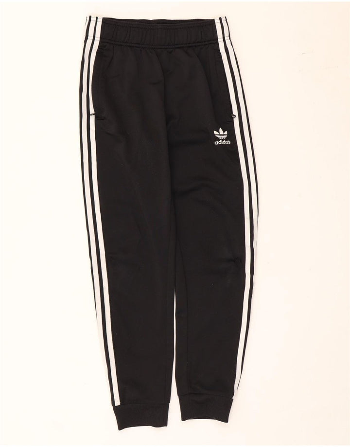 Adidas Drenge Træningsdragt Bukser Joggers 11-12 År Sort Polyester
