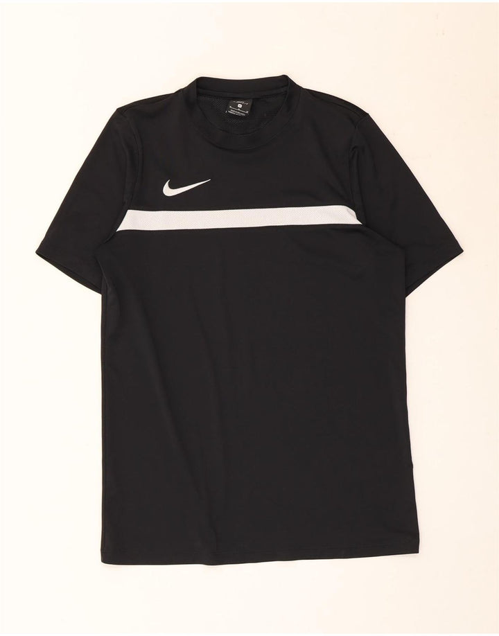 Nike Herre Dri Fit T-shirt Top Medium Sort Colourblock