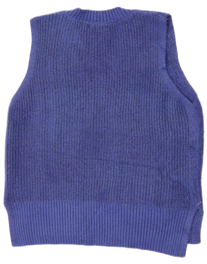 Marks & Spencer Dame Vest Tank Top UK 16 Large Blue Polyester