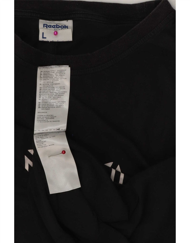 Reebok Herre grafisk T-shirt Top Stor sort bomuld