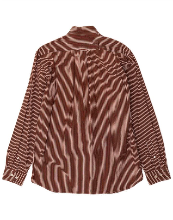 Gant herre Regular Fit skjorte medium brun stribet bomuld