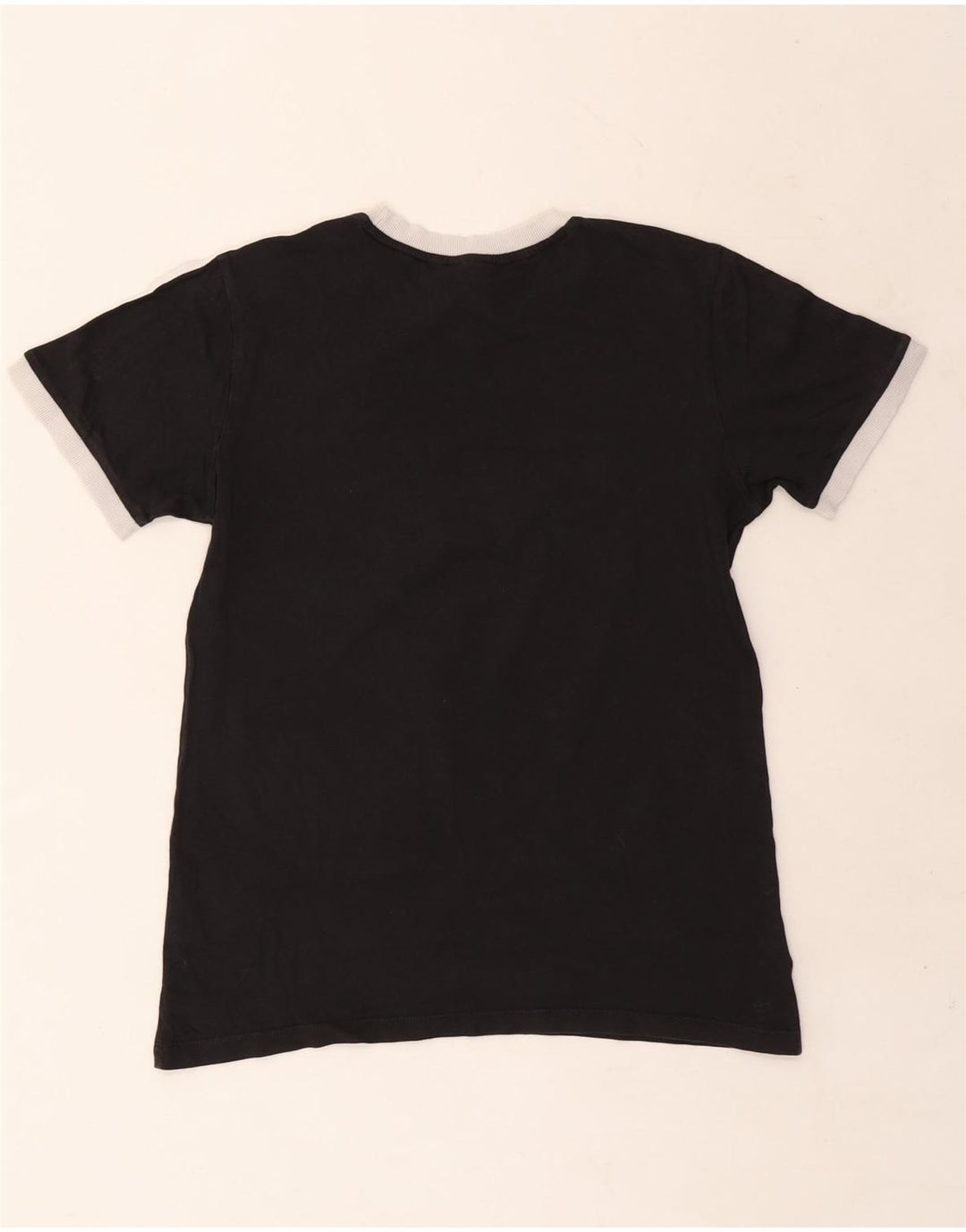 ADIDAS Dame T-Shirt Top UK 14 Medium Sort Bomuld