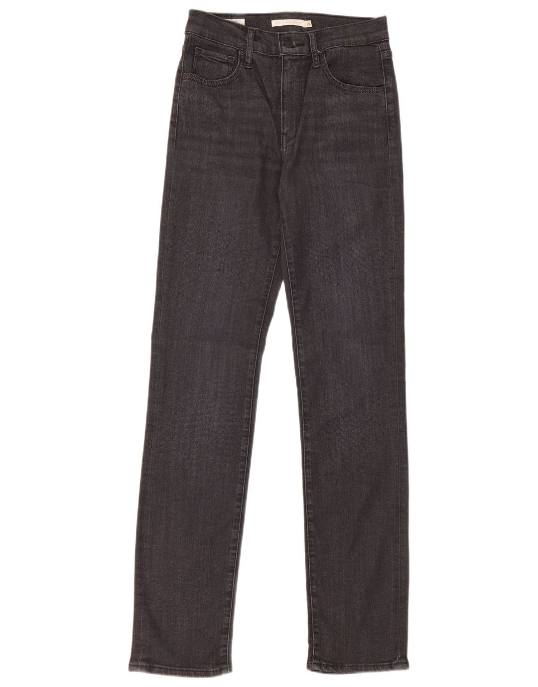 Levi's Womens 724 Højtaljede lige jeans W26 L32 Sort Lyocell