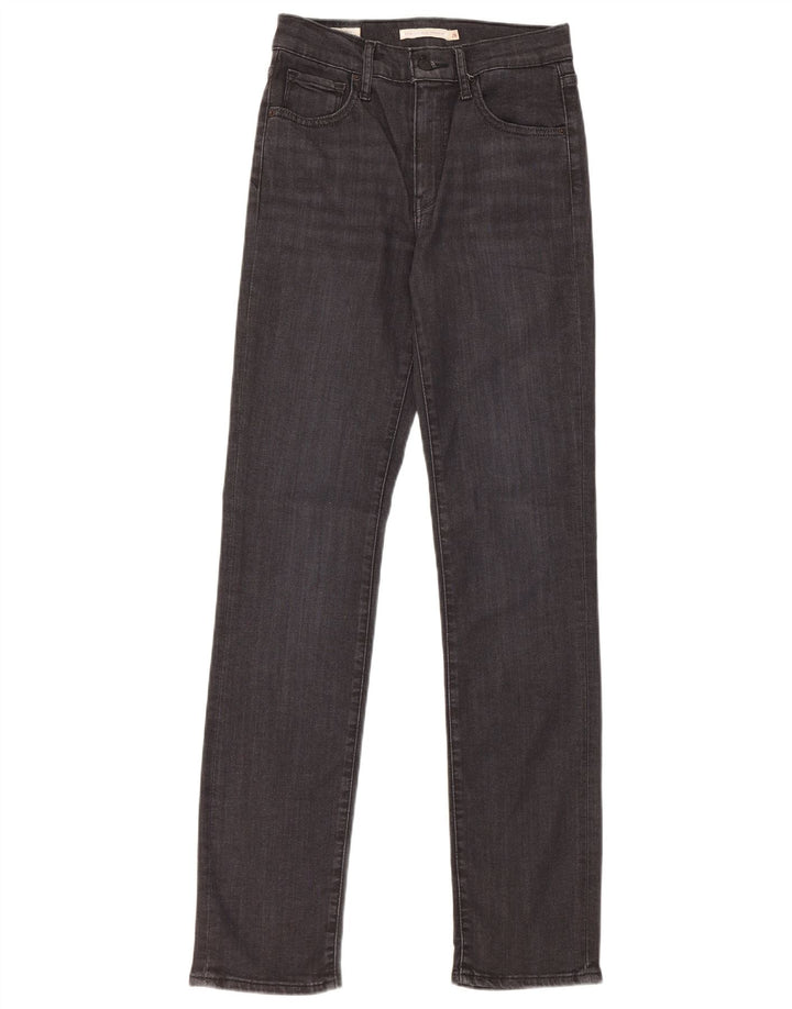 Levi's Womens 724 Højtaljede lige jeans W26 L32 Sort Lyocell