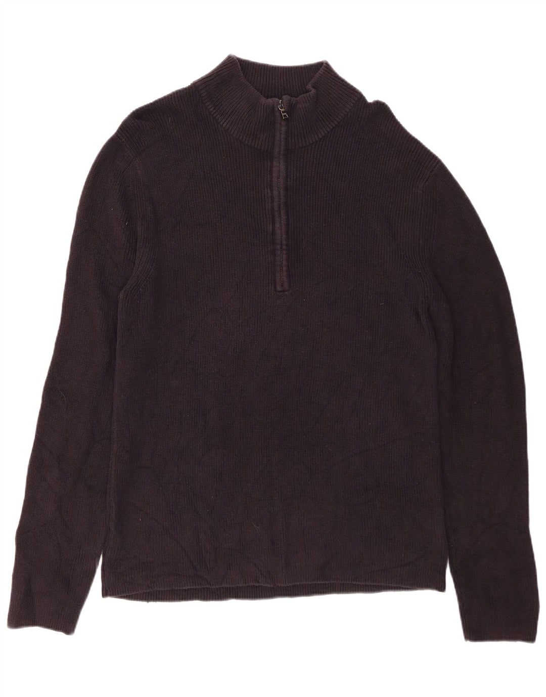 CALVIN KLEIN Herre sweater med lynlåshals XL sort bomuld