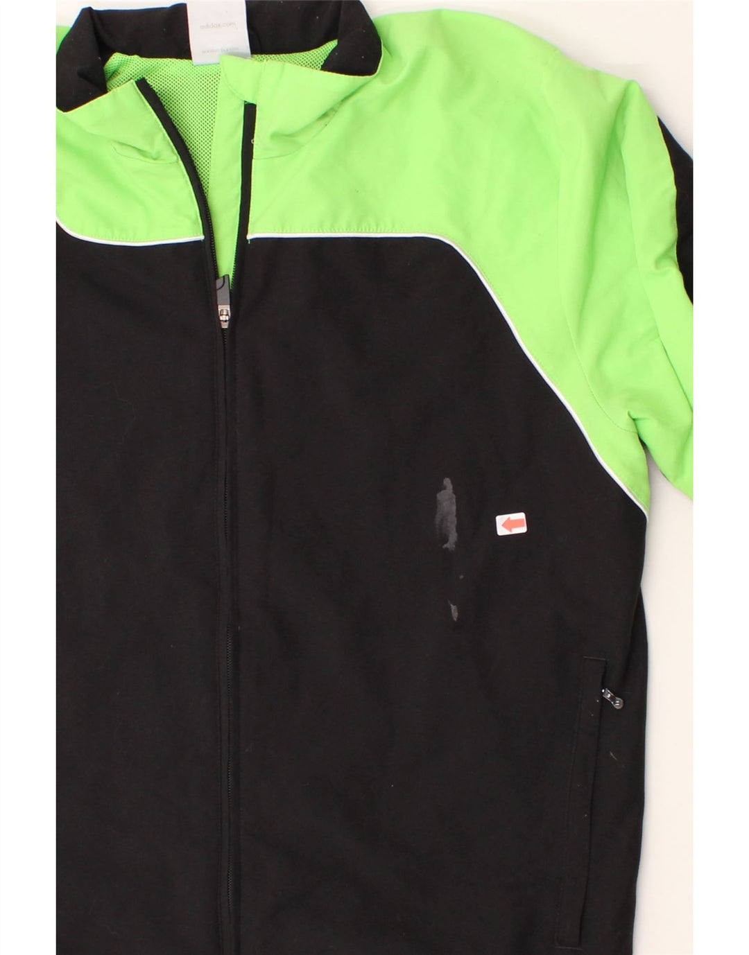ADIDAS Mens Tracksuit Top Jacket UK 40/42 Medium Black Colourblock Vintage Adidas and Second-Hand Adidas from Messina Hembry 