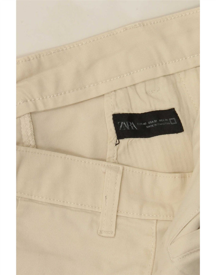 Zara Herre Slim Chino Bukser EU 40 Medium W31 L30 Beige