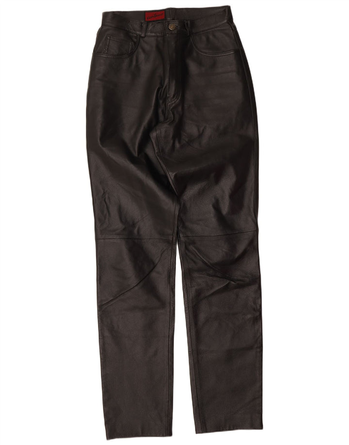 Avitano Dame Slim Læderbukser EU 38 Medium W26 L33 Sort