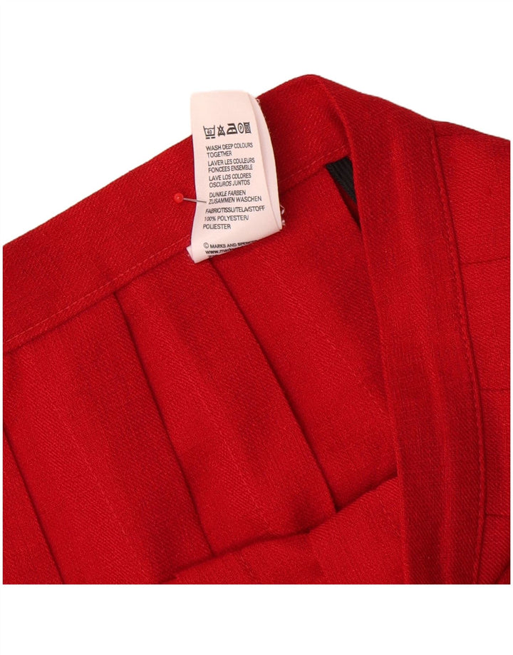 Marks & Spencer Womens Knife Plisseret nederdel UK 16 Large W32 Red Polyester