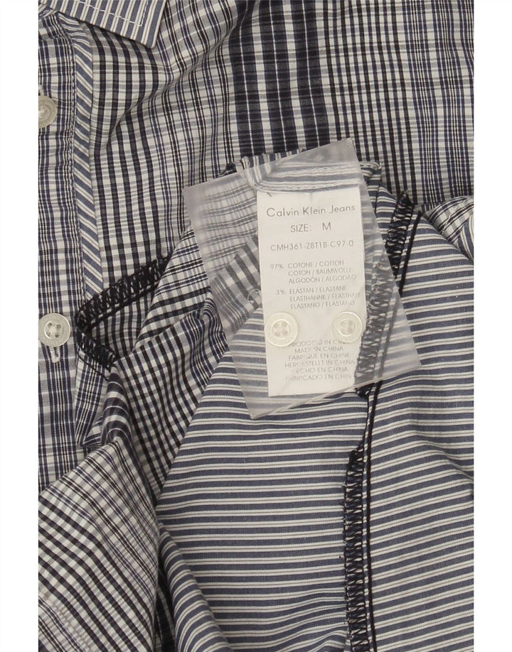 Calvin Klein Jeans Herreskjorte Medium Blue Ternet Bomuld