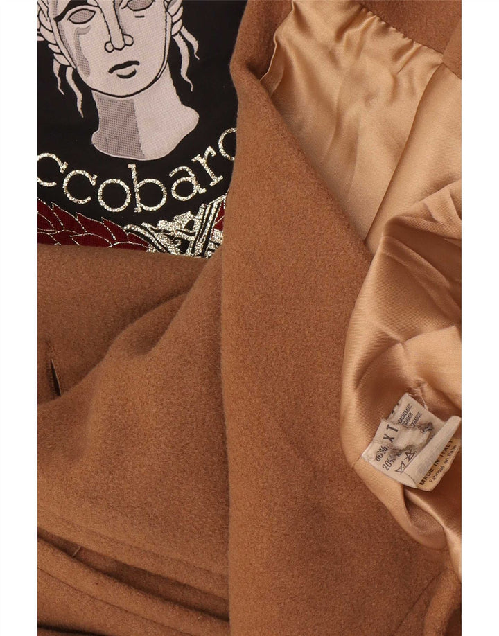 Roccobarocco Dame Militær Oversized Dobbeltradet Frakke UK 18 XL Beige