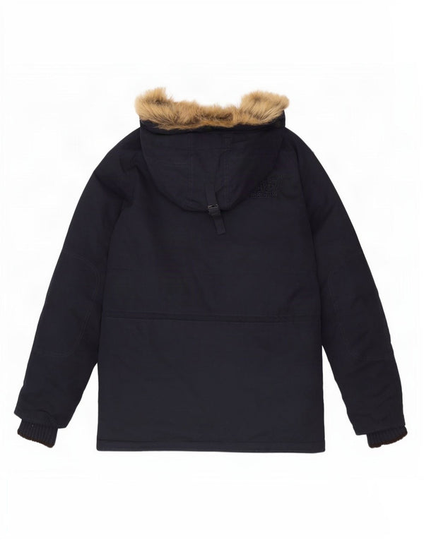 Superdry Herre The windparka Hooded Parka Jacket UK 36 Small Navy Blue