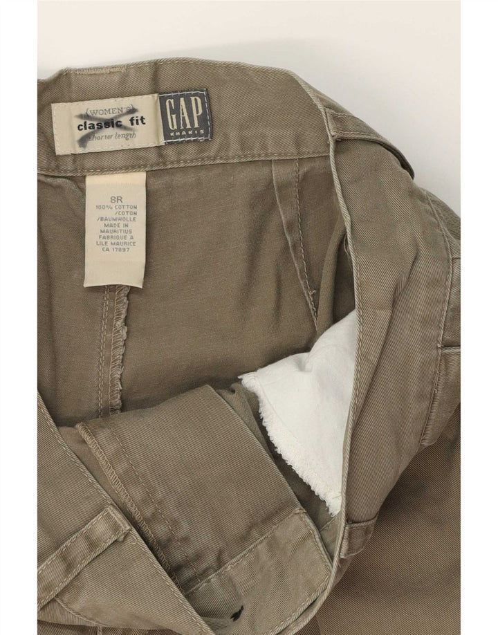 Gap Womens Classic Fit Chino Shorts US 8 Medium W30 Khaki Cotton