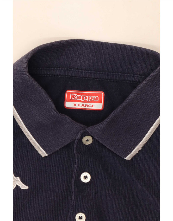 Kappa herre poloshirt XL marineblå stribet