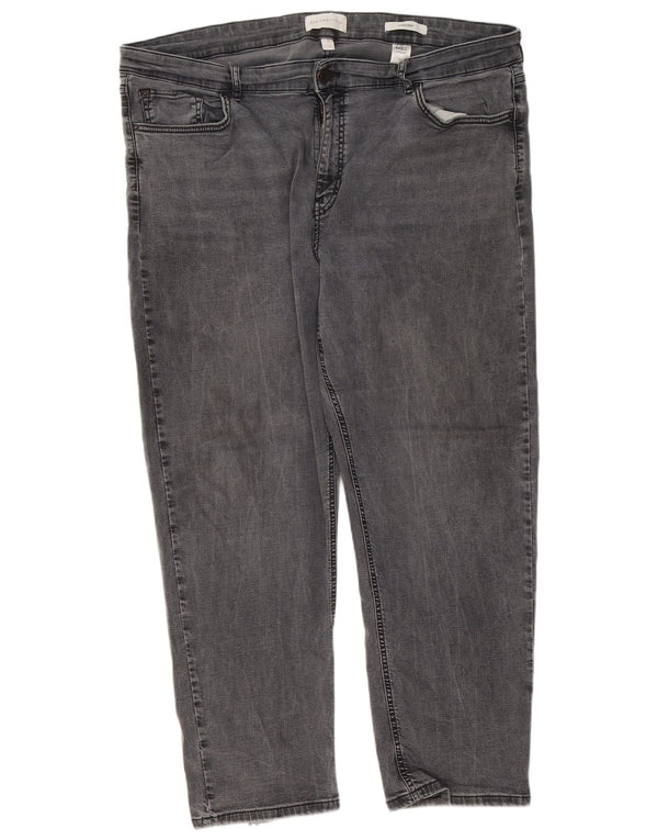 Marks & Spencer Dame Per Una Straight Jeans UK 22 3XL W42 L28 Grå