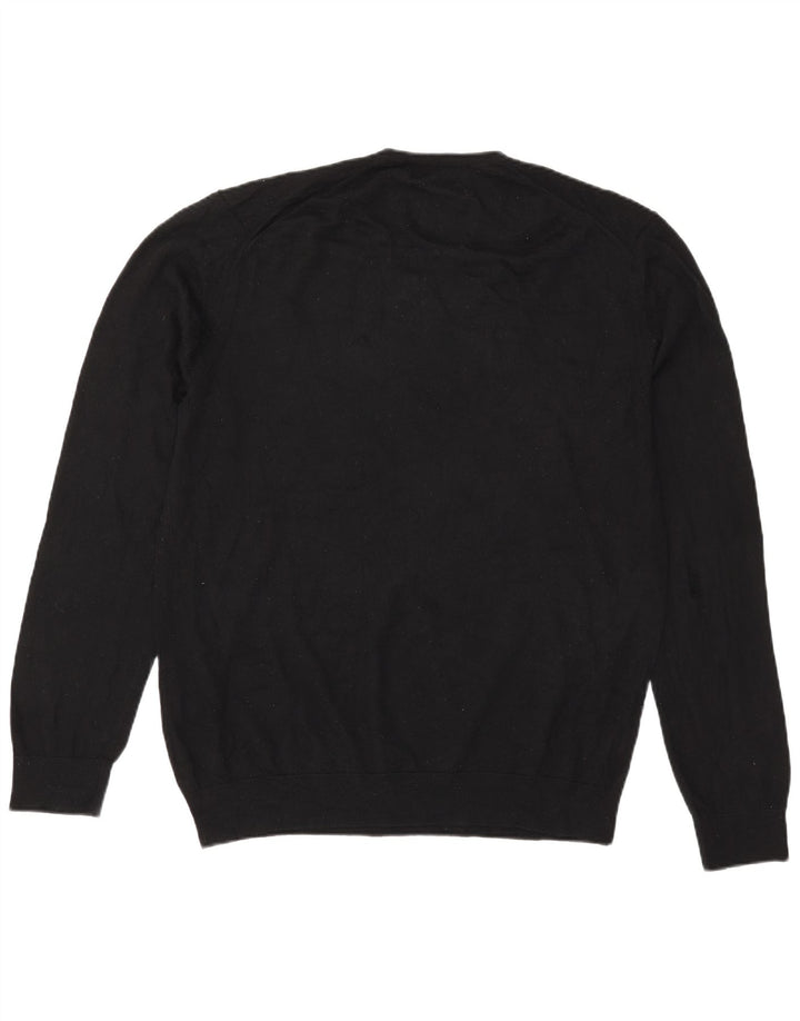 Marks & Spencer Herre V-hals sweater XL Sort Merinould