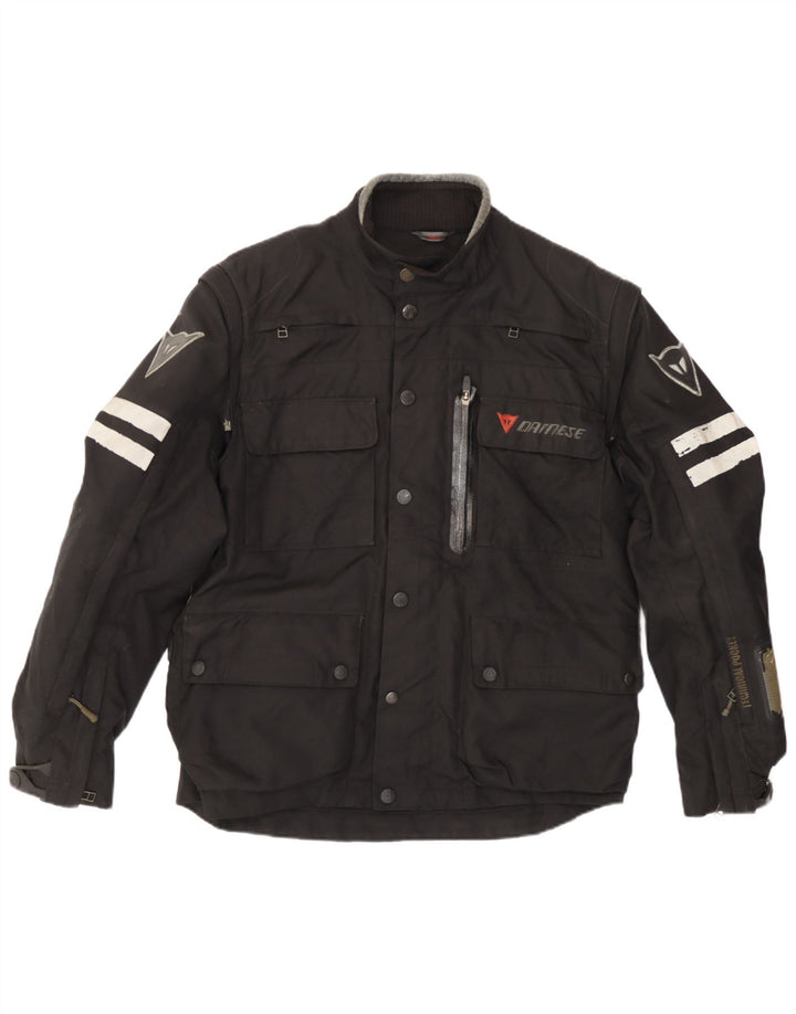 Dainese Herre Moto Racer Bomber Jacket Størrelse 50 Medium Sort Colourblock