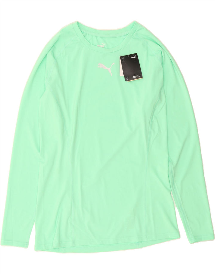 PUMA Womens Top Long Sleeve UK 20 2XL Green Polyester Vintage Puma and Second-Hand Puma from Messina Hembry 