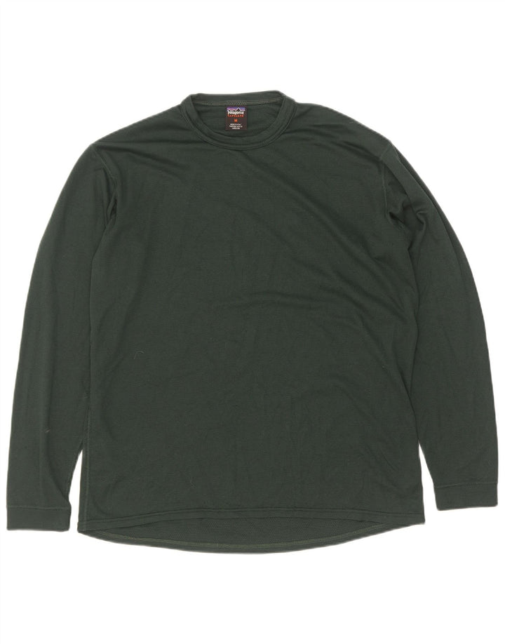 Patagonia Herre Top Langærmet Medium Grøn Polyester