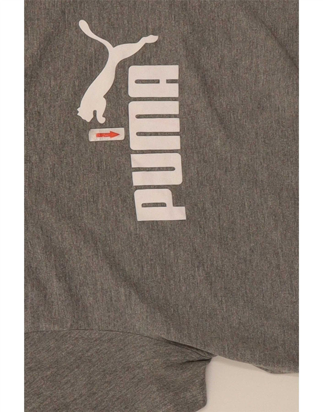 Puma grafisk T-shirt top til kvinder UK 12 mellemgrå flækket
