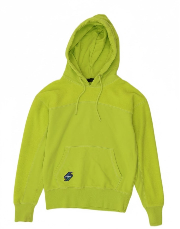 Superdry hættetrøjetrøje til kvinder i overstørrelse UK 6 XS Grøn polyester