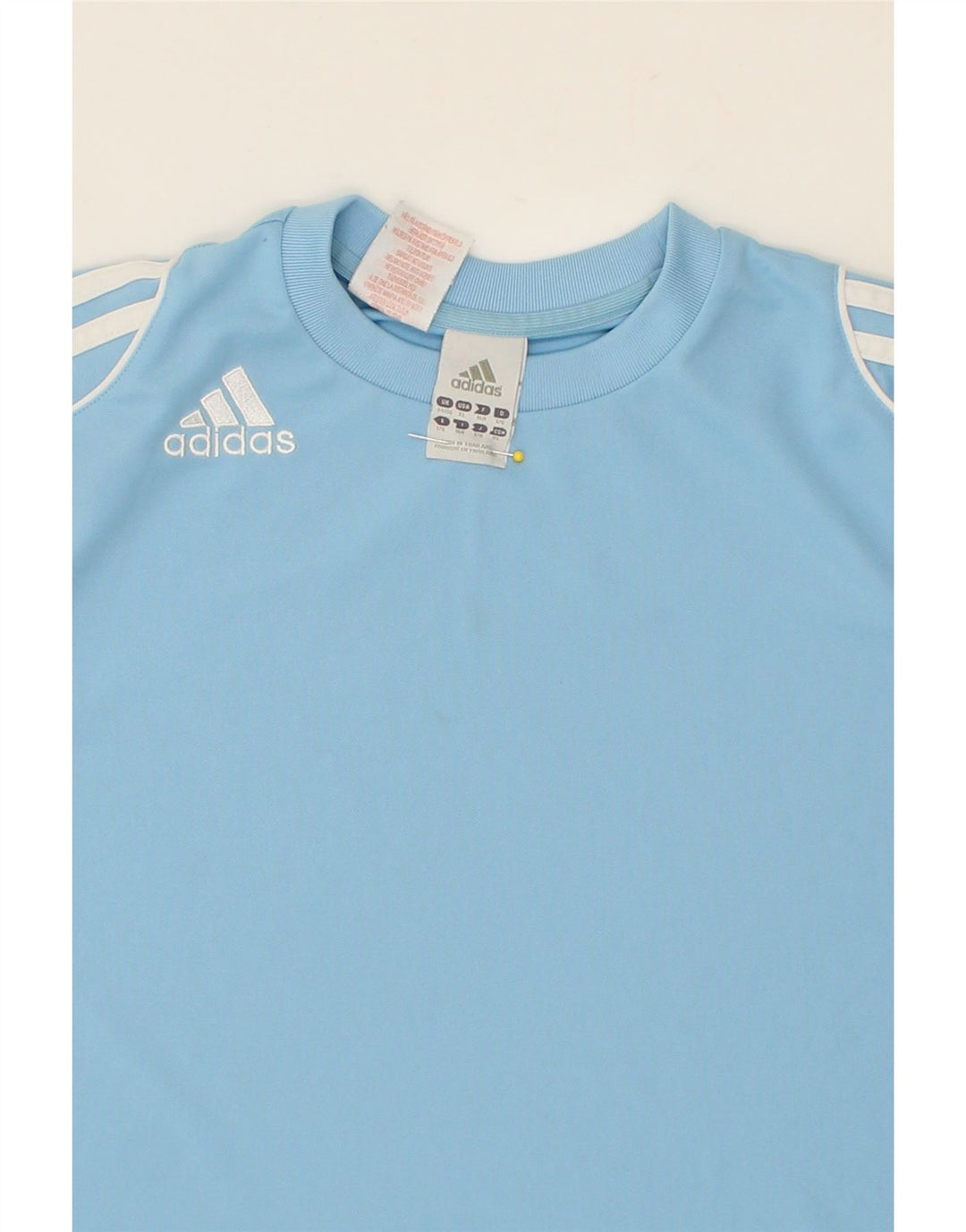 ADIDAS Boys Climalite T-Shirt Top 15-16 Years Blue Polyester Vintage Adidas and Second-Hand Adidas from Messina Hembry 