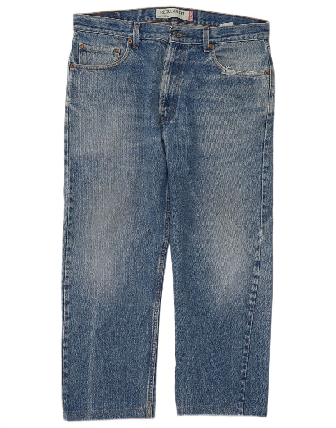 Levi's Herre 505 Regular Fit Straight Jeans W36 L26 Blå Bomuld