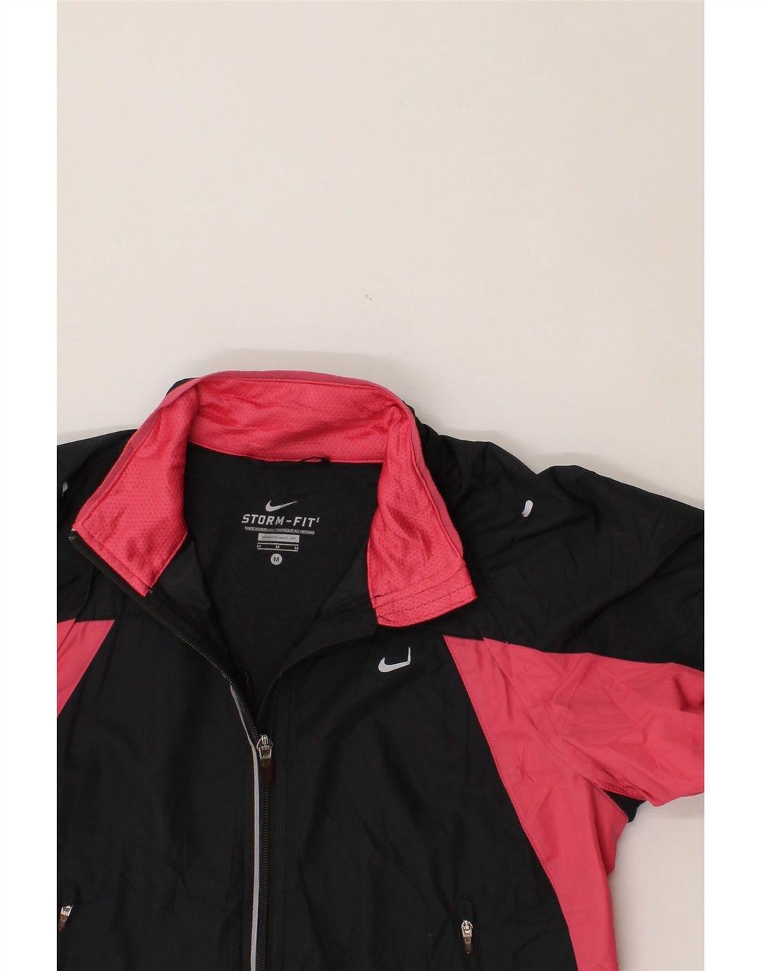 NIKE Womens Storm-Fit Rain Jacket UK 12 Medium Black Colourblock Polyester Vintage Nike and Second-Hand Nike from Messina Hembry 