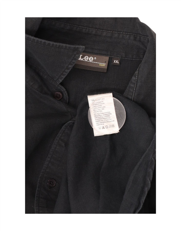 Lee herreskjorte 2XL sort bomuld