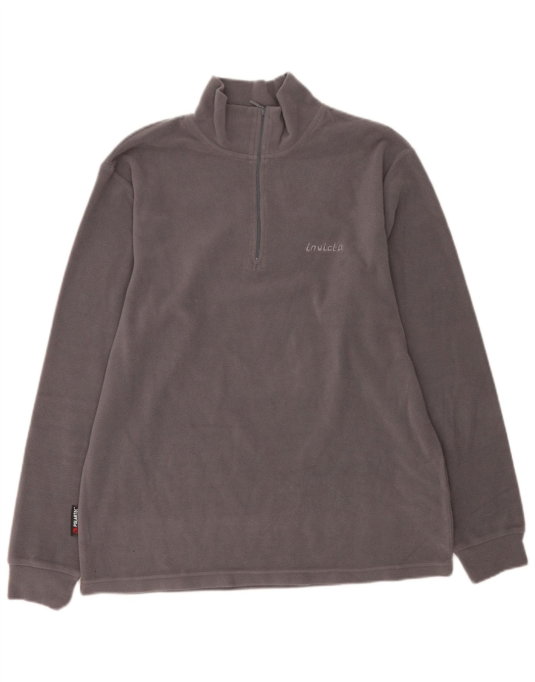 Invicta herre lynlås hals fleece jumper stor grå polyester