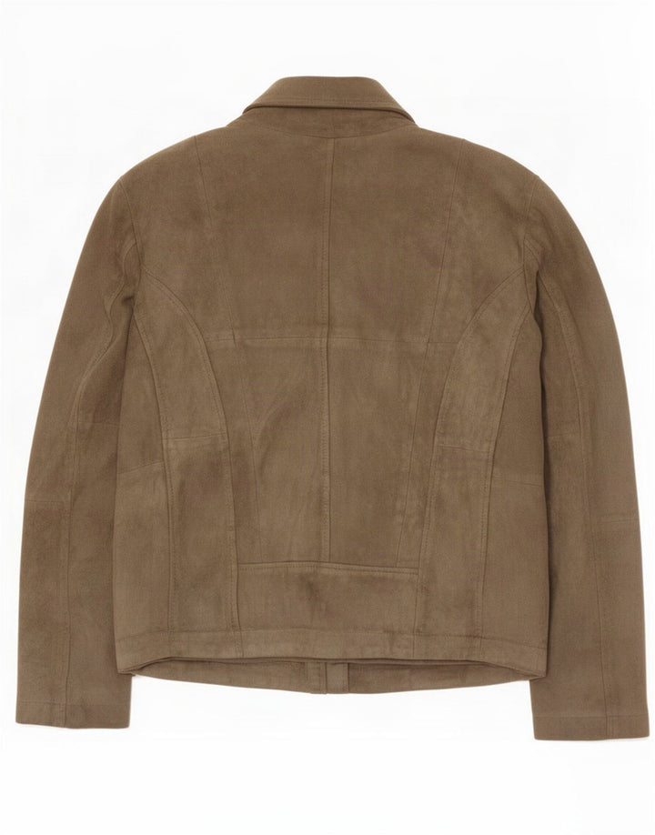 Giorgio Brato Herre Ruskind Biker Jacket IT 48 Medium Grønt Læder
