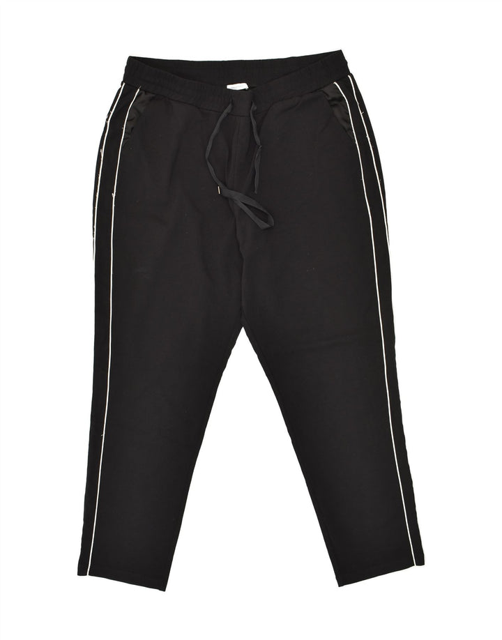 FIORELLA RUBINO Mens Tracksuit Trousers Medium Black Viscose | Vintage Fiorella Rubino | Thrift | Second-Hand Fiorella Rubino | Used Clothing | Messina Hembry 