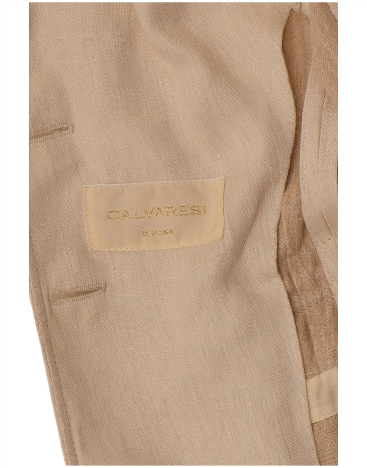 Calvaresi Dame Military 3-knaps blazerjakke UK 12 Medium Beige