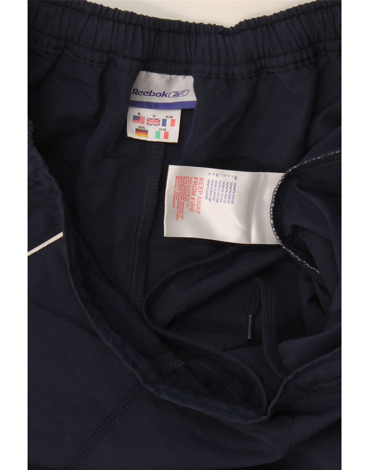 Reebok Dame Capri Træningsdragt Bukser UK 18 XL Navy Blue Polyester