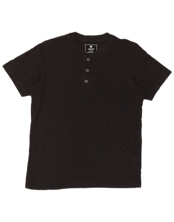 JACK & JONES Herre T-Shirt Top XL Sort Bomuld