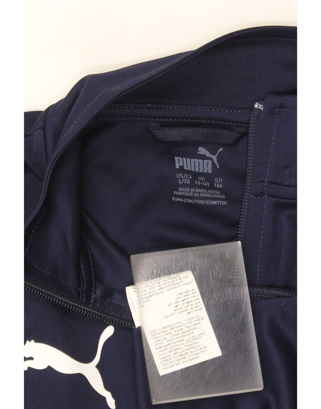 Puma Boys Santes Creus Træningsdragt Topjakke 13-14 År Marineblå Polyester