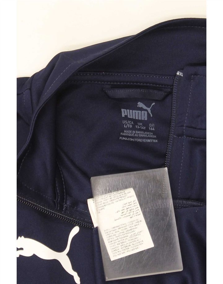 Puma Boys Santes Creus Træningsdragt Topjakke 13-14 År Marineblå Polyester