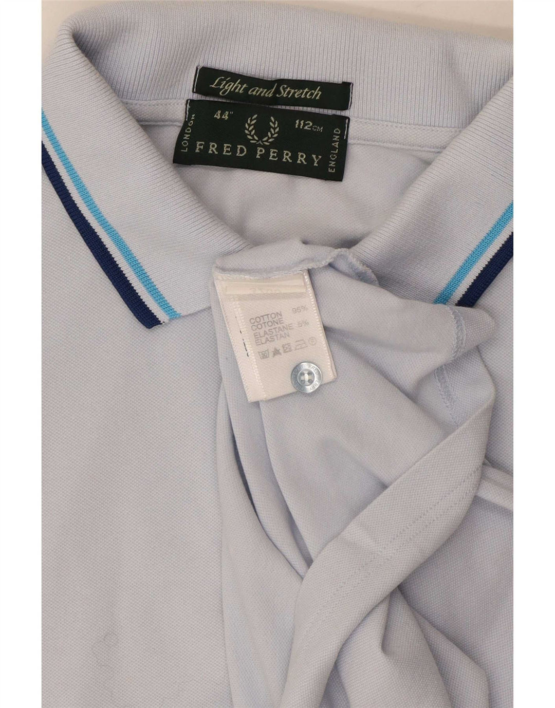 Fred Perry Herre poloshirt Medium blå stribet bomuld