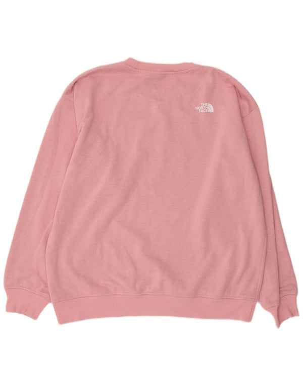 The North Face Dame Grafisk Oversized Sweatshirt Jumper UK 16 Large Pink