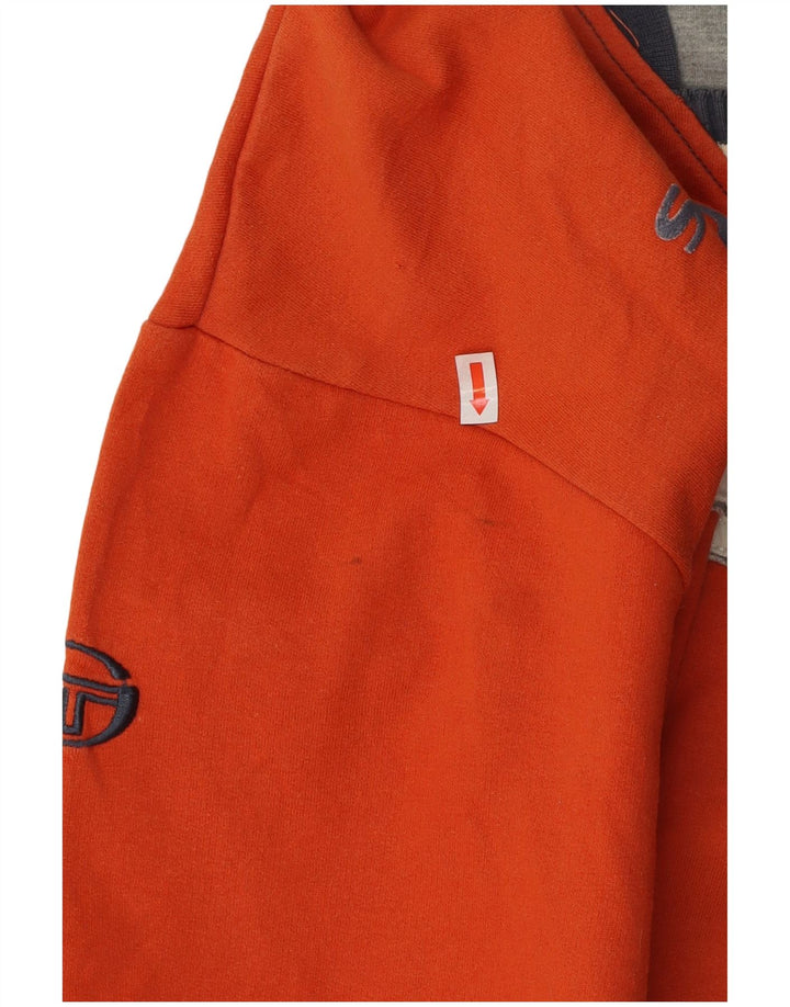 Sergio Tacchini Herre Grafisk Sweatshirt Jumper Medium Orange Bomuld