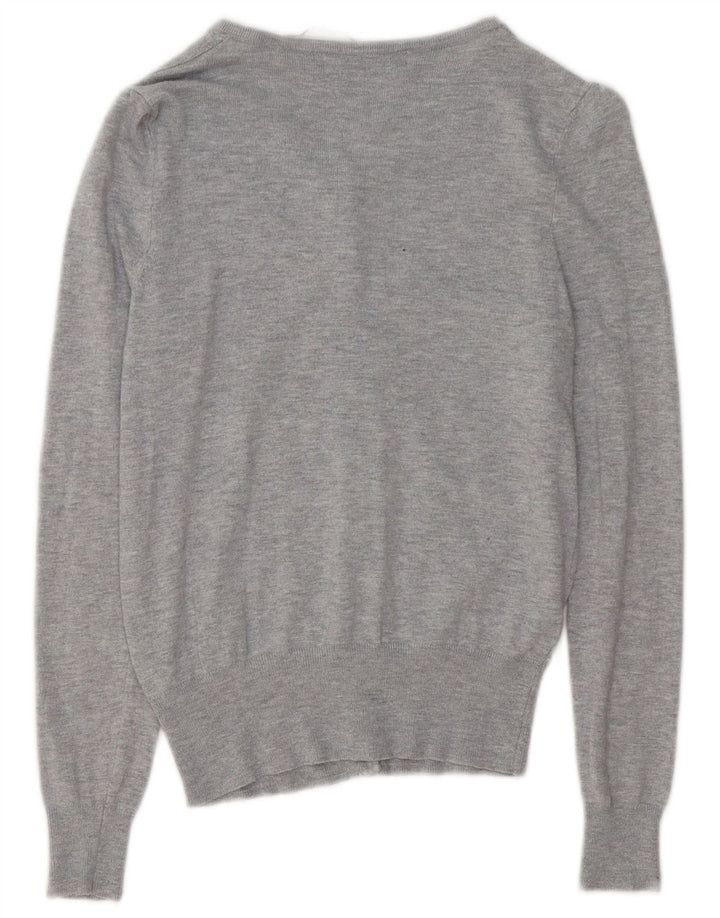 Marks & Spencer Dame Cardigan Sweater UK 8 Small Grey Flecked Viscose