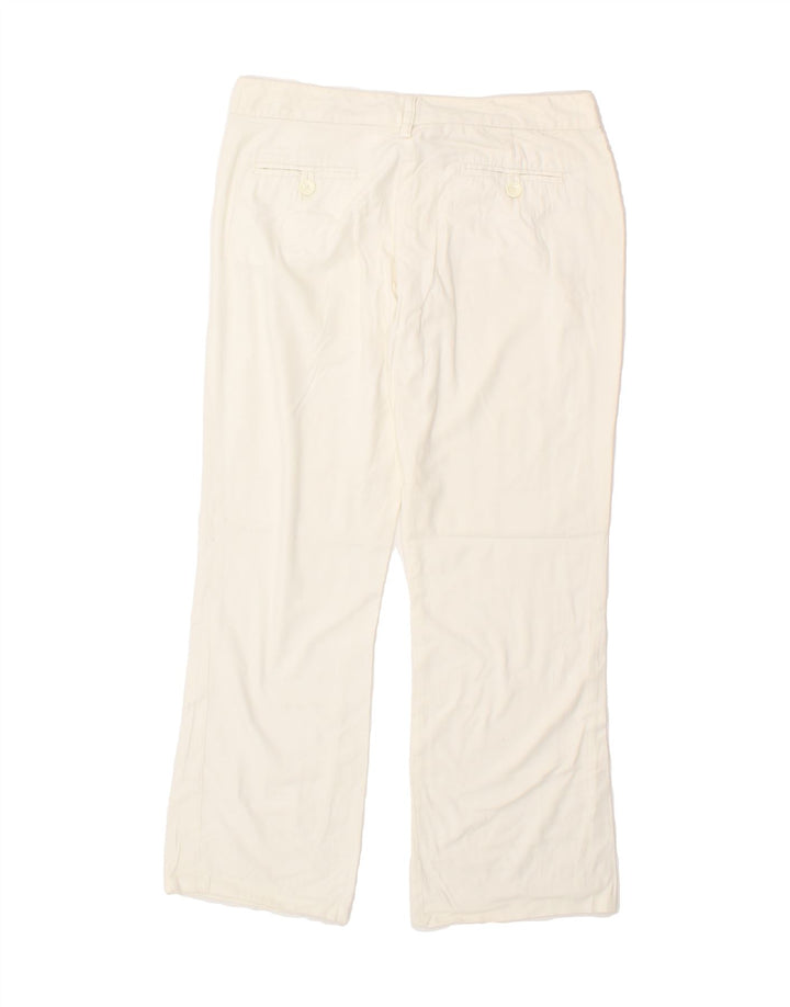 BENETTON Womens Straight Chino Trousers W34 L28 White Vintage Benetton and Second-Hand Benetton from Messina Hembry 