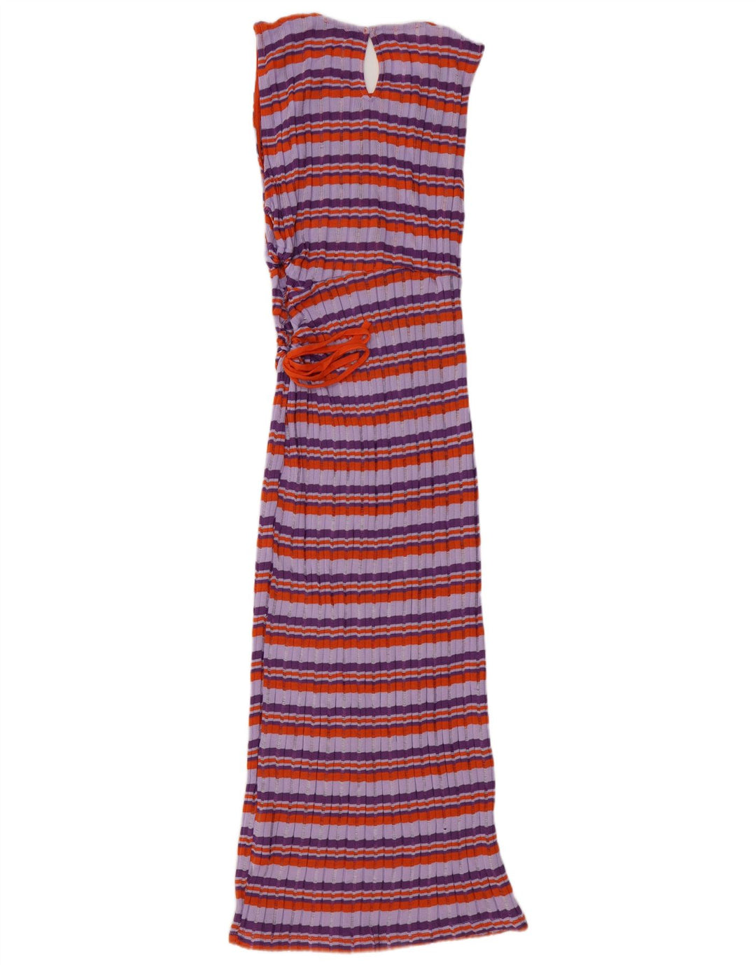 ZARA ærmeløs trøjekjole til kvinder UK 12 Mellemlilla stribet polyester