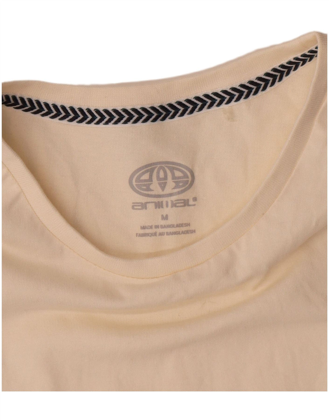 Animal Herre grafisk T-shirt Top Medium Off White Bomuld