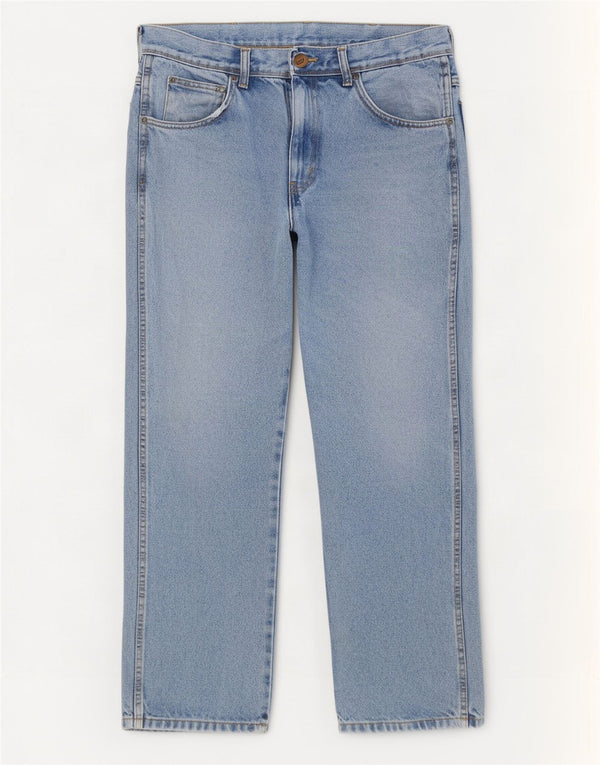 Wrangler Herre Regular Fit Straight Jeans W32 L30 Blå Bomuld
