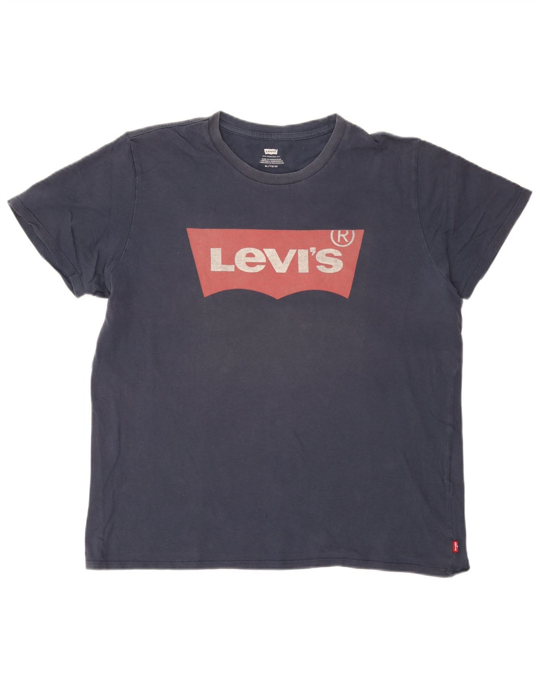 Levi's Herre grafisk T-shirt top XL marineblå bomuld