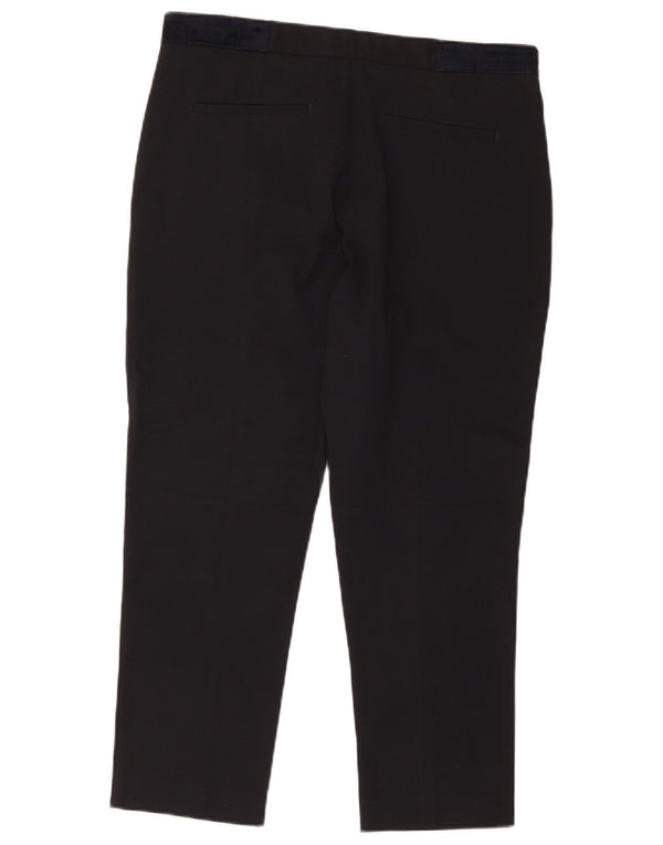 Zara Herre Cropped Trousers EU 42 Large W32 L25 Sort Polyester
