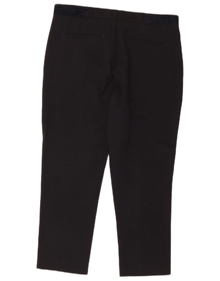 Zara Herre Cropped Trousers EU 42 Large W32 L25 Sort Polyester