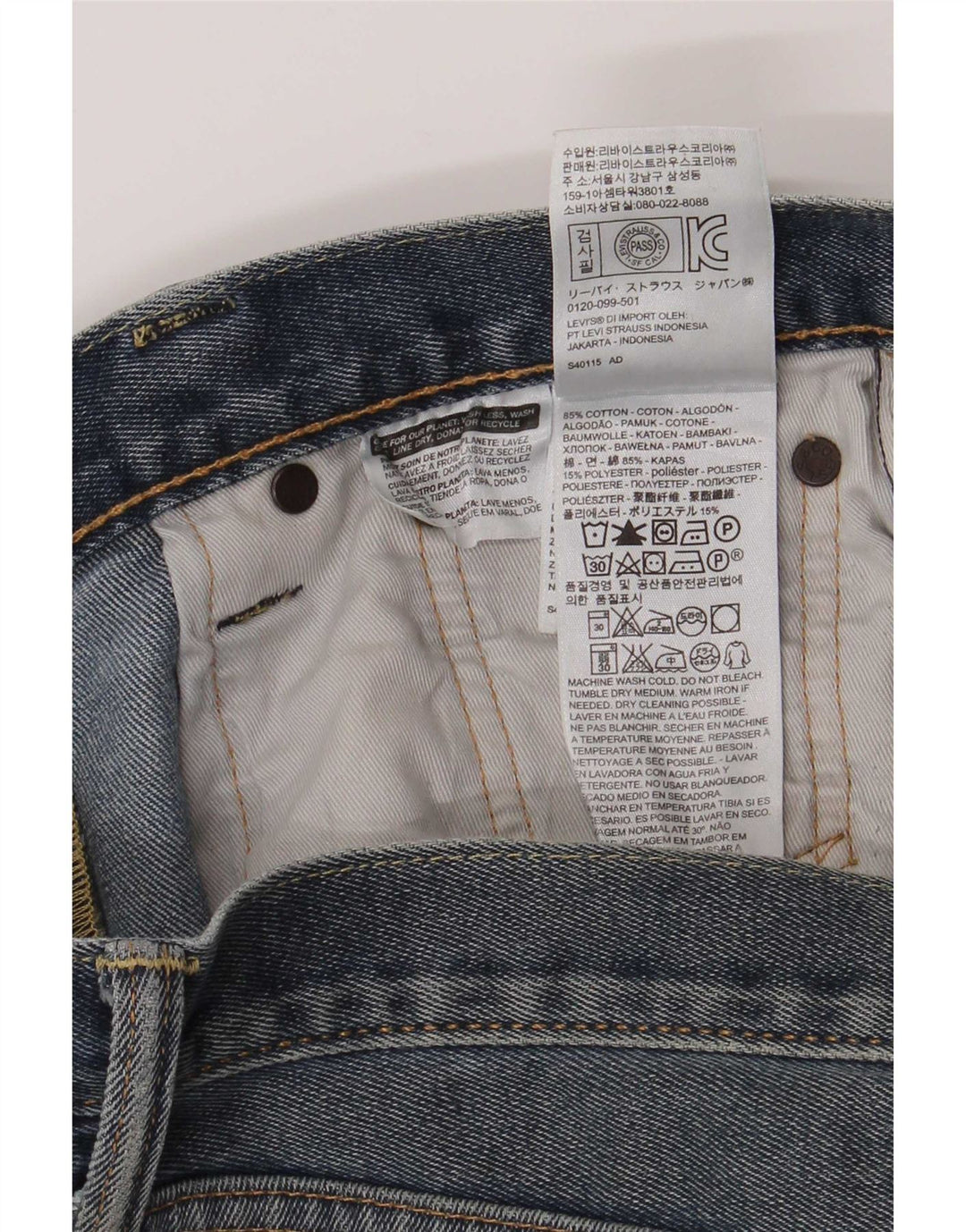 Levi's Herre 522 Straight Jeans W30 L30 Blå Bomuld