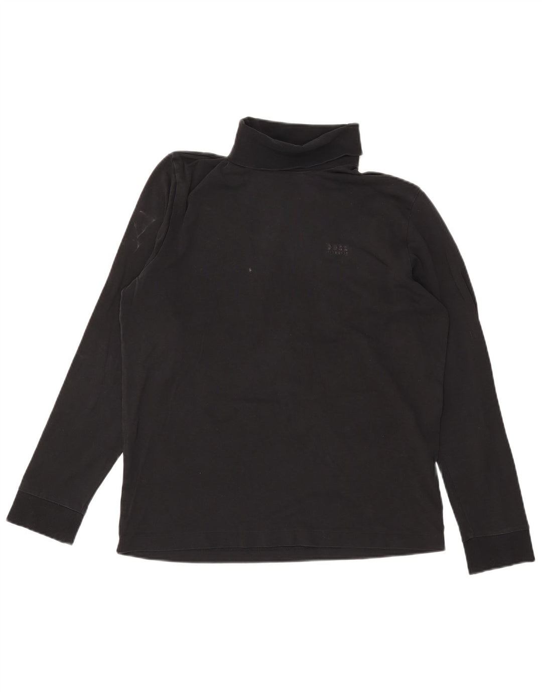 HUGO BOSS Herre Roll Neck Top Langærmet Medium Sort Bomuld